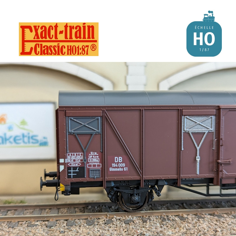 Wagon couvert DB Glmehs61 uv Ep III HO Exact-Train EX20729 - Maketis