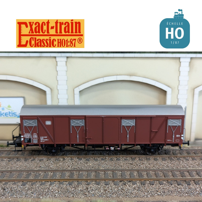 Wagon couvert DB Gbs 254 UV EUROP Ep III HO Exact-Train EX20734 - Maketis