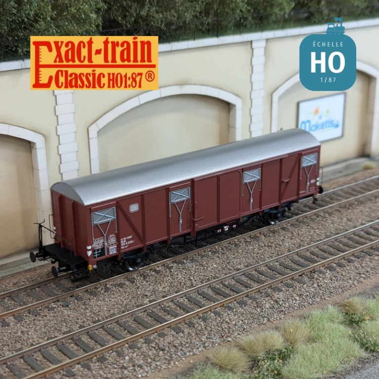 Wagon couvert DB Gbs 254 UV EUROP Ep III HO Exact-Train EX20734 - Maketis
