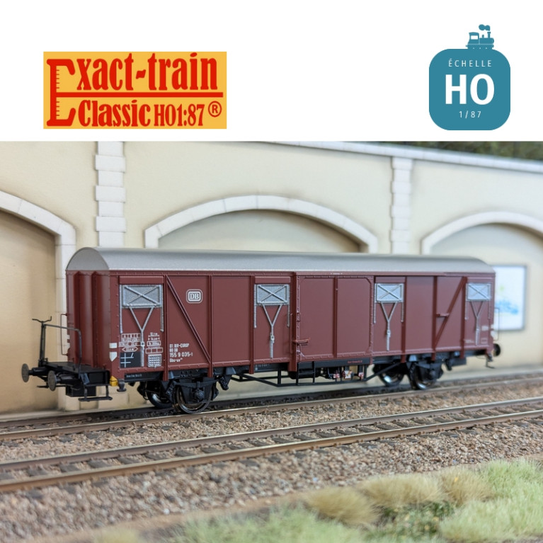 Wagon couvert DB Gbs 254 UV EUROP Ep III HO Exact-Train EX20734 - Maketis