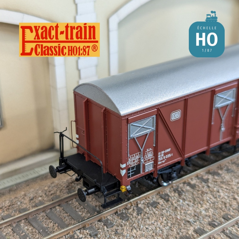 Wagon couvert DB Gbs 254 UV EUROP Ep III HO Exact-Train EX20734 - Maketis