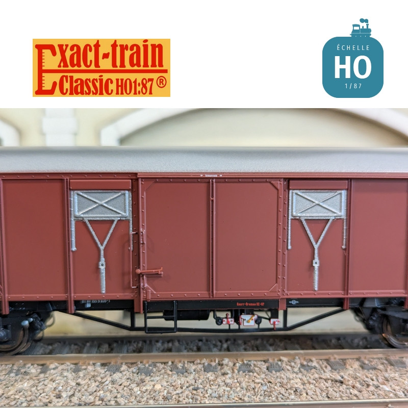 Wagon couvert DB Gbs 254 UV EUROP Ep III HO Exact-Train EX20734 - Maketis