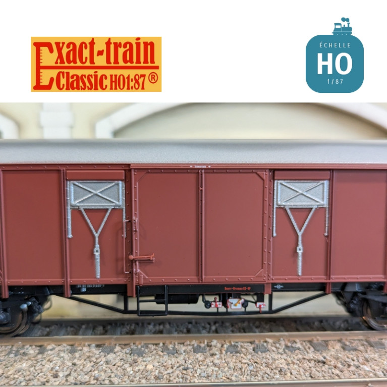 Wagon couvert DB Gbs 254 UV EUROP Ep III HO Exact-Train EX20734 - Maketis