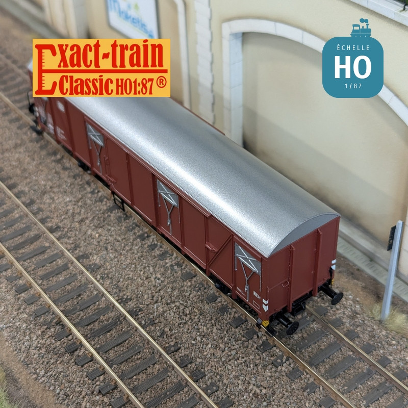 Wagon couvert DB Gbs 254 UV EUROP Ep III HO Exact-Train EX20734 - Maketis