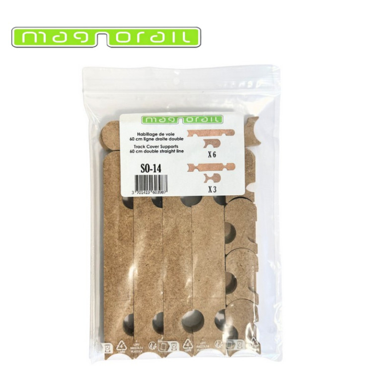 Track Cover Supports 60 cm Double Straight Line Magnorail SO-14 - Maketis Track Cover Supports 60 cm Double Straight Line Magnorail SO-14 - Maketis