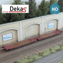 Wagon plat couplé type Laads 800B spécial transport de véhicules TWA EP VI HO Dekas DK-873103