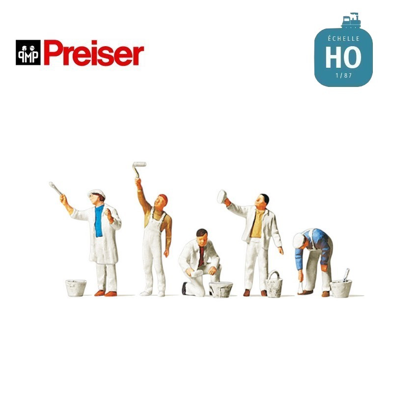 Peintres en bâtiment HO Preiser 10477 - Maketis