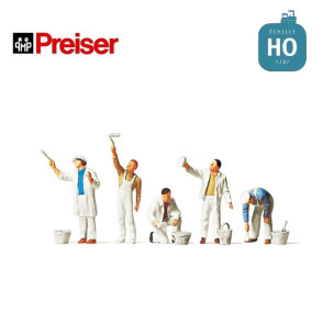 Peintres en bâtiment HO Preiser 10477 - Maketis