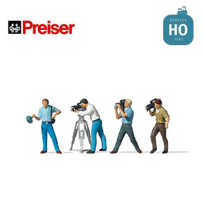 Equipe de télévision HO Preiser 10421 - Maketis