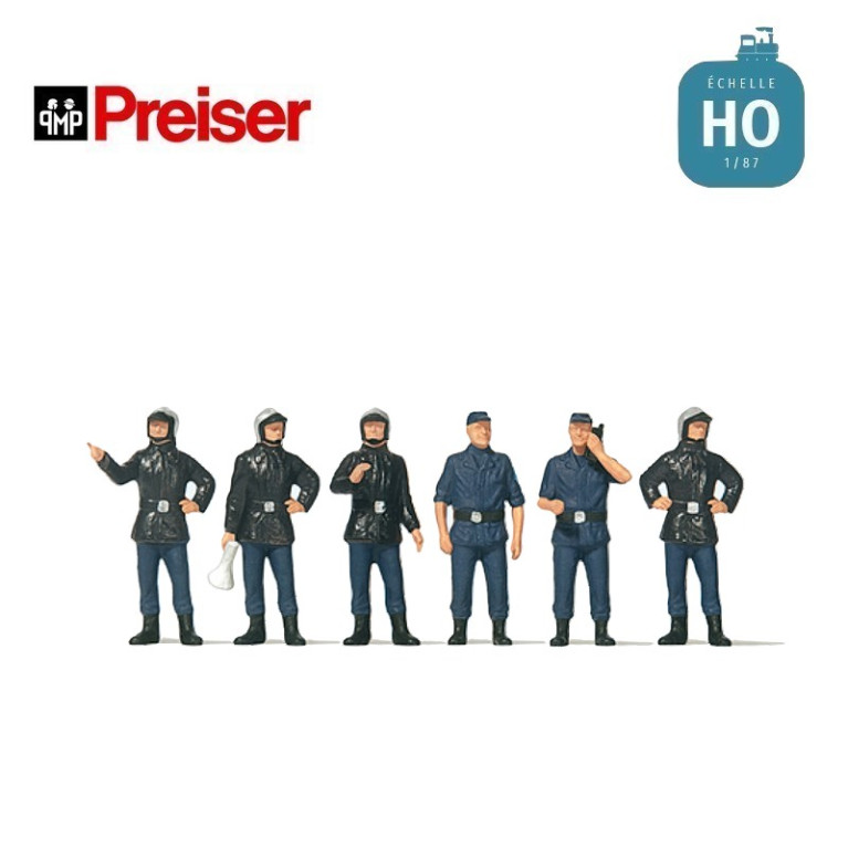 Pompiers Français HO Preiser 10232 - Maketis Pompiers Français HO Preiser 10232 - Maketis