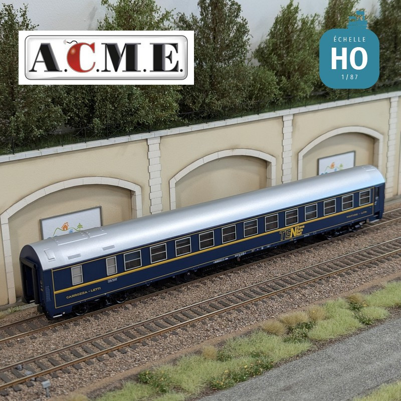 Voiture couchette Type MU 1973 livrée CIWL-Pool SNCF EP IV HO ACME 51069 - Maketis