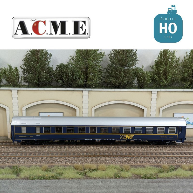 Voiture couchette Type MU 1973 livrée CIWL-Pool SNCF EP IV HO ACME 51069 - Maketis