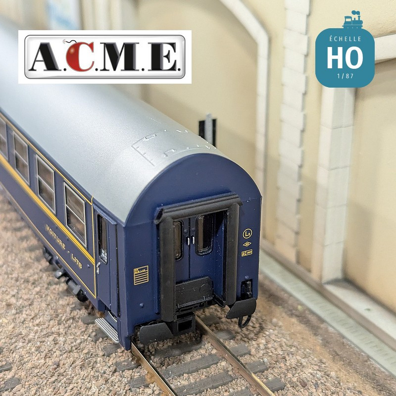 Voiture couchette Type MU 1973 livrée CIWL-Pool SNCF EP IV HO ACME 51069 - Maketis
