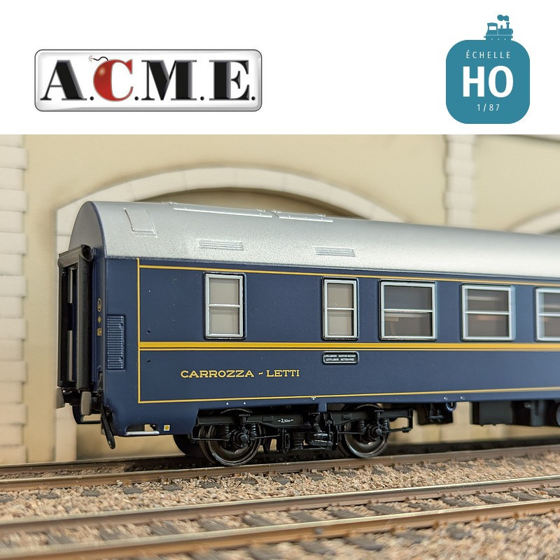 Voiture couchette Type MU 1973 livrée CIWL-Pool SNCF EP IV HO ACME 51069 - Maketis