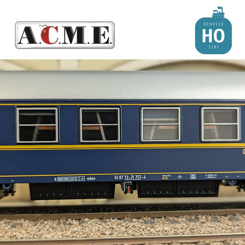Voiture couchette Type MU 1973 livrée CIWL-Pool SNCF EP IV HO ACME 51069 - Maketis
