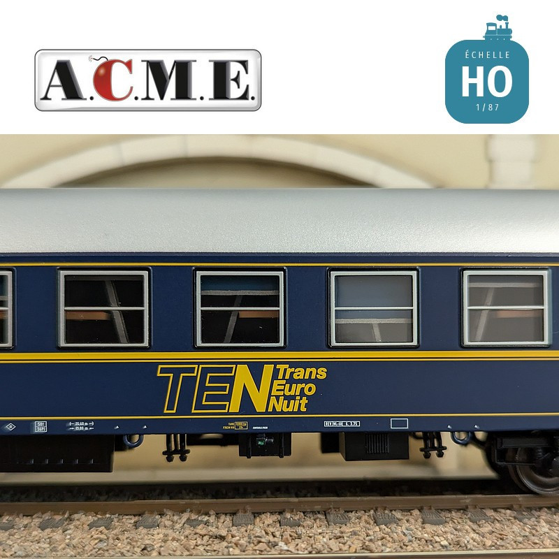Voiture couchette Type MU 1973 livrée CIWL-Pool SNCF EP IV HO ACME 51069 - Maketis
