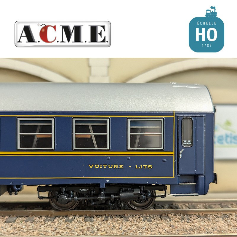 Voiture couchette Type MU 1973 livrée CIWL-Pool SNCF EP IV HO ACME 51069 - Maketis