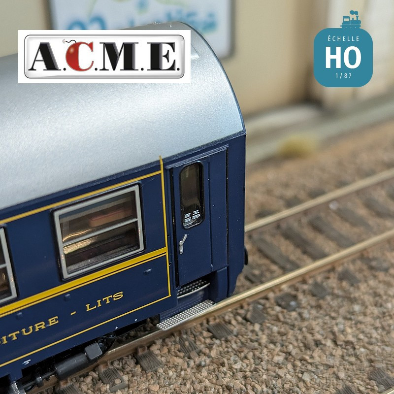 Voiture couchette Type MU 1973 livrée CIWL-Pool SNCF EP IV HO ACME 51069 - Maketis
