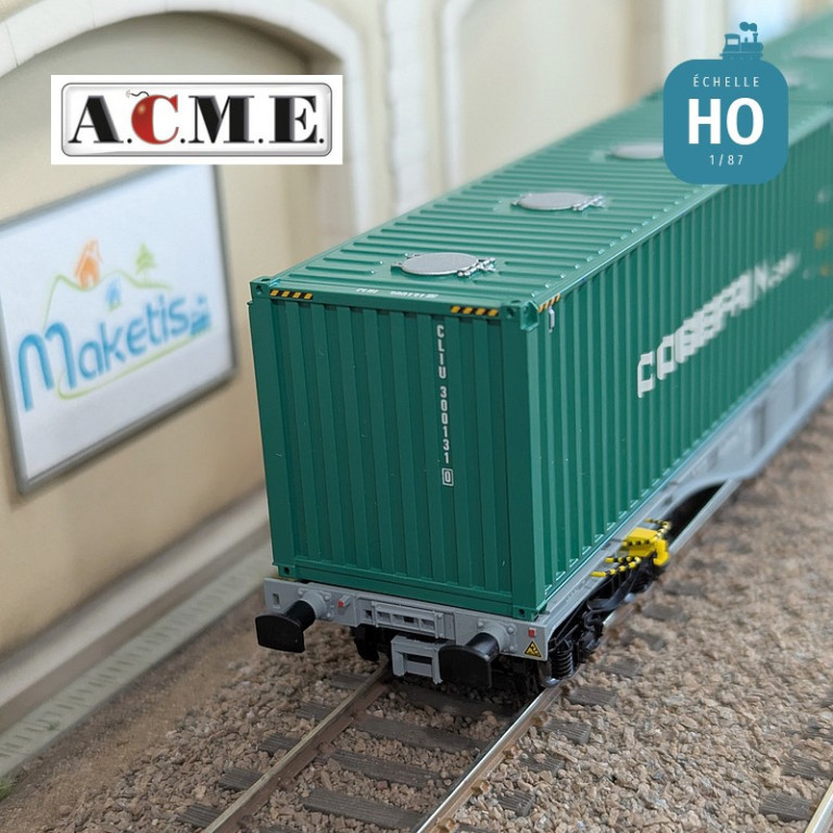 Wagon multimodal type Sgnss 60' ERMEWA avec containers "NB" & "COGEFRIN" EP V-VI HO ACME 40425 - Maketis Wagon multimodal type Sgnss 60' ERMEWA avec containers "NB" & "COGEFRIN" EP V-VI HO ACME 40425 - Maketis