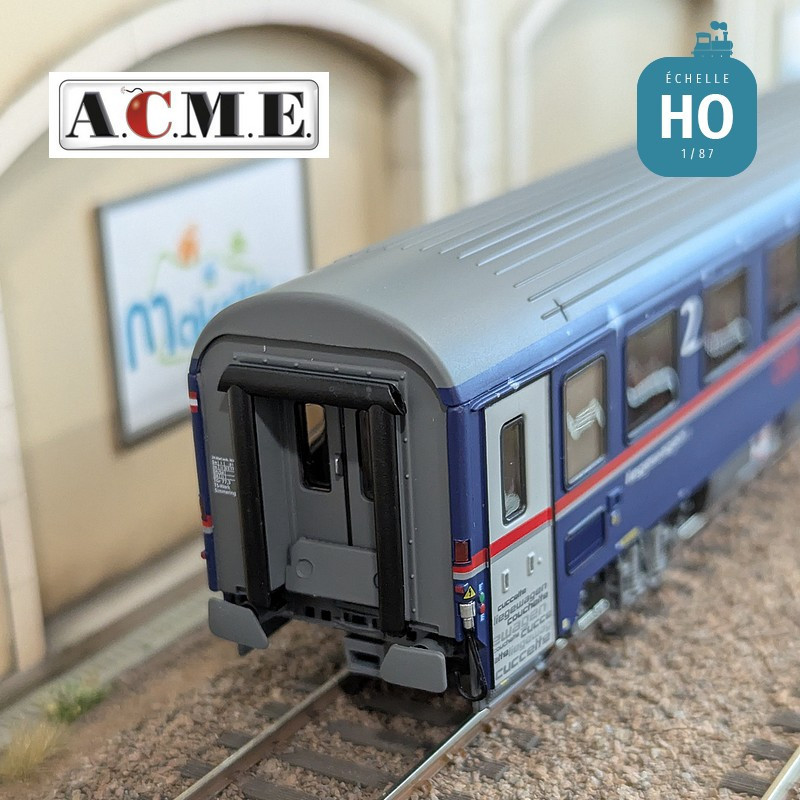 Coffret de 3 voitures couchettes type Bmz Bbcmvz & Bcmz Nightjet OBB EP VI HO ACME 55341 - Maketis