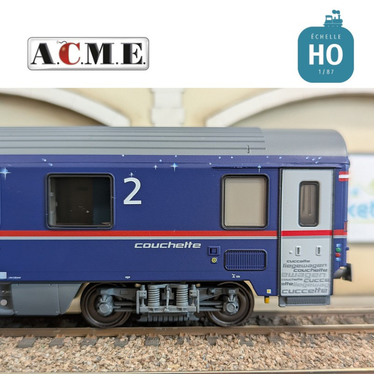 Coffret de 3 voitures couchettes type Bmz Bbcmvz & Bcmz Nightjet OBB EP VI HO ACME 55341 - Maketis Coffret de 3 voitures couchettes type Bmz Bbcmvz & Bcmz Nightjet OBB EP VI HO ACME 55341 - Maketis