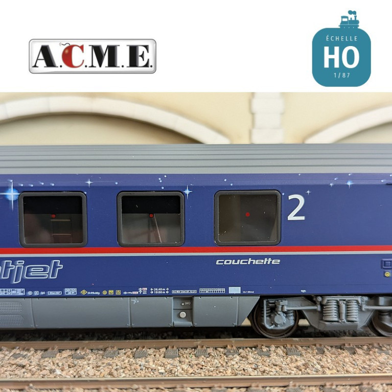 Coffret de 3 voitures couchettes type Bmz Bbcmvz & Bcmz Nightjet OBB EP VI HO ACME 55341 - Maketis Coffret de 3 voitures couchettes type Bmz Bbcmvz & Bcmz Nightjet OBB EP VI HO ACME 55341 - Maketis