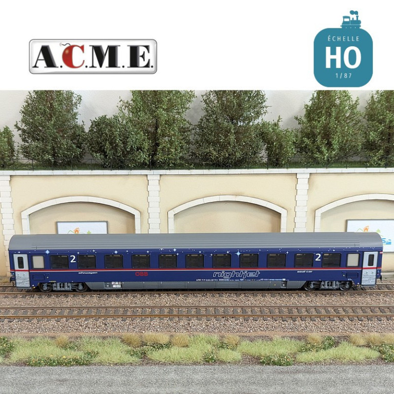 Coffret de 3 voitures couchettes type Bmz Bbcmvz & Bcmz Nightjet OBB EP VI HO ACME 55341 - Maketis Coffret de 3 voitures couchettes type Bmz Bbcmvz & Bcmz Nightjet OBB EP VI HO ACME 55341 - Maketis