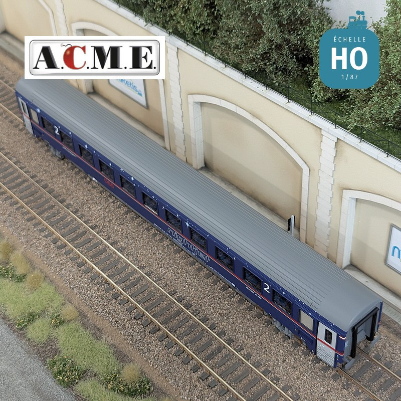 Coffret de 3 voitures couchettes type Bmz Bbcmvz & Bcmz Nightjet OBB EP VI HO ACME 55341 - Maketis