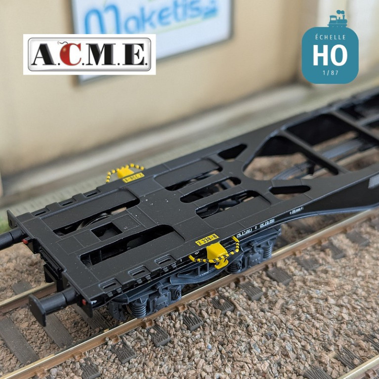 Wagon multimodal articulé type Sggmrss GTS 90' avec 2 caisses mobiles EP V-VI HO ACME 40384 - Maketis Wagon multimodal articulé type Sggmrss GTS 90' avec 2 caisses mobiles EP V-VI HO ACME 40384 - Maketis