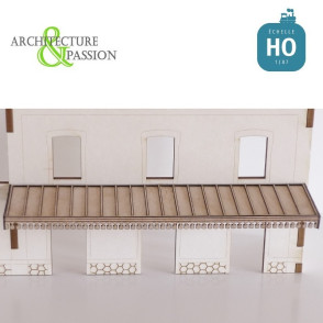 Marquise Gare PLM pour gare 3 portes HO Architecture & Passion 875016 - Maketis
