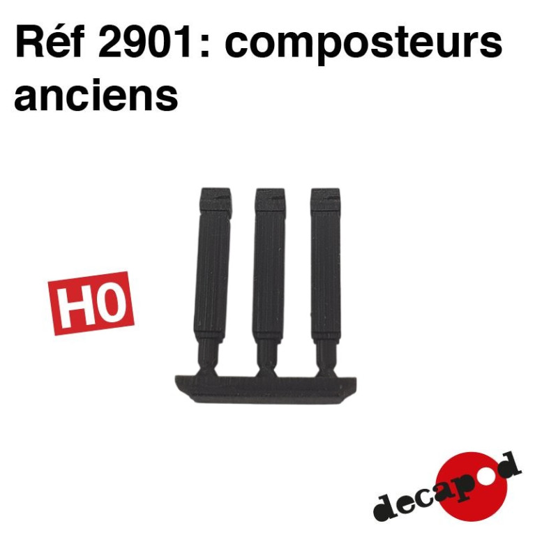 Vintage composters (3 pcs) H0 Decapod 2901
