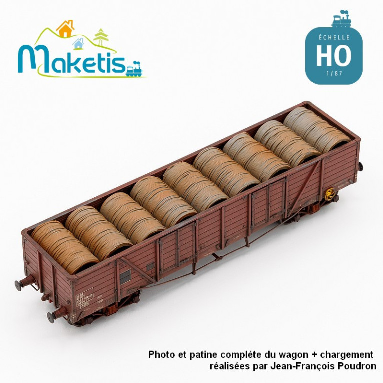 Loading steel wire coils for gondola car TP REE HO Maketis 5520 - Maketis Loading steel wire coils for gondola car TP REE HO Maketis 5520 - Maketis