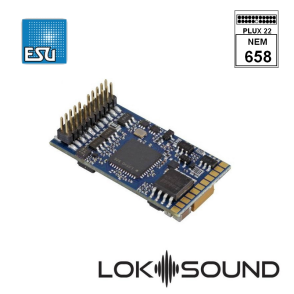 Décodeur sonore Loksound 5 interface PluX22 et Haut Parleur ESU 58412 - Maketis
