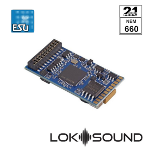 Décodeur sonore Loksound V5.0 DCC interface 21 MTC et HP ESU 58419 - Maketis