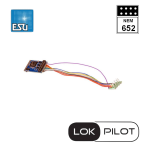 Décodeur LokPilot V5.0 DCC/MM/SX/M4 8 broches NEM652 HO,O ESU 59610  - Maketis
