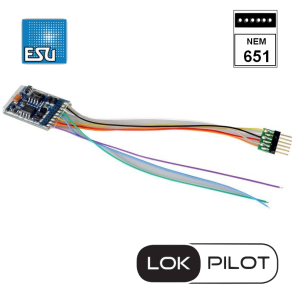 Décodeur LokPilot V5.0 DCC 6 broches NEM651 ESU 59626 - Maketis