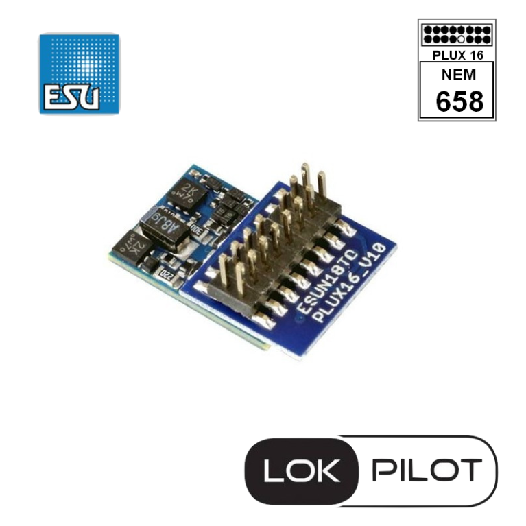 Décodeur LokPilot micro V5.0 DCC 8 broches NEM652 ESU 59820 Décodeur LokPilot micro V5.0 DCC 8 broches NEM652 ESU 59820