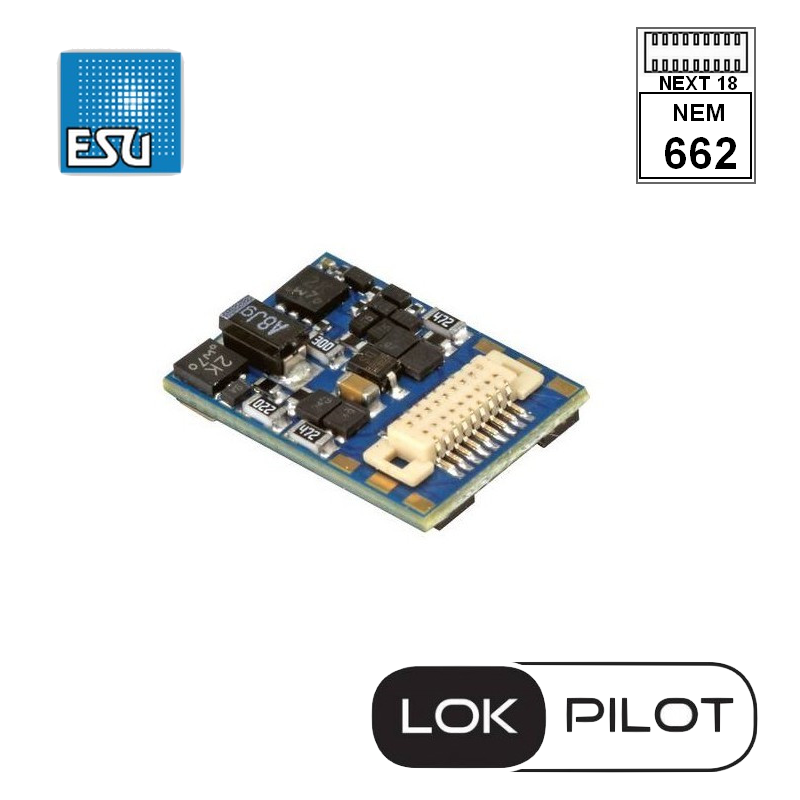 Décodeur LokPilot micro V5.0 DCC 6 Broches Direkt ESU 59827 - Maketis