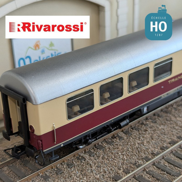 Coffret 3 voitures "TEE Bavaria" (1 x Apmz, 1 x Avmz et 1 xARDm) DB Ep IV HO Rivarossi HR4373 - Maketis