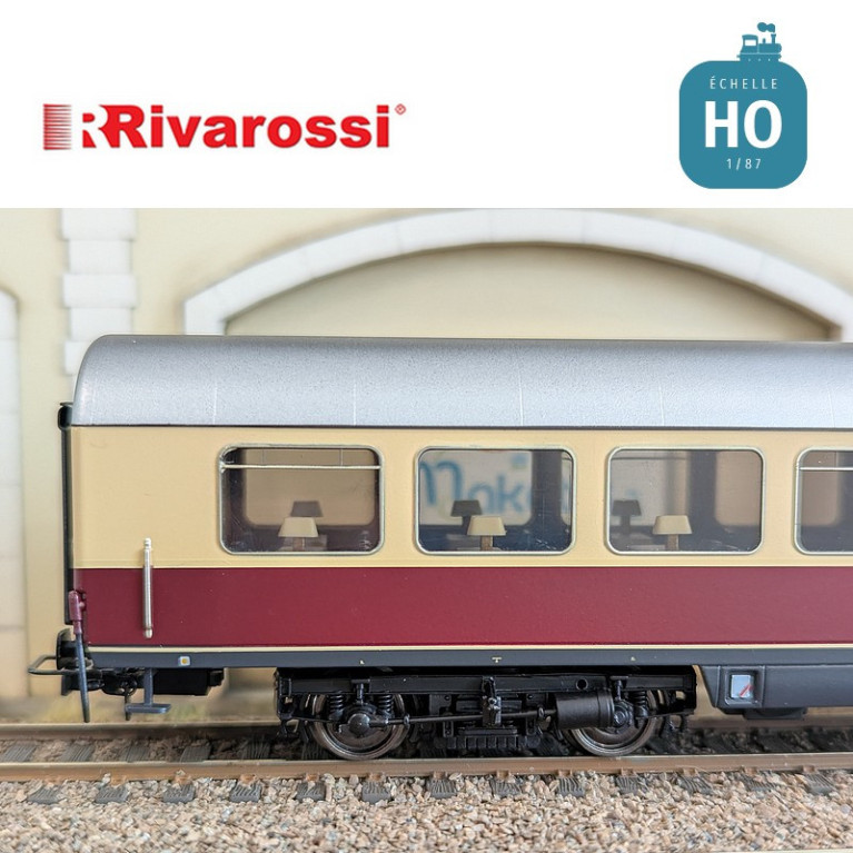 Coffret 3 voitures "TEE Bavaria" (1 x Apmz, 1 x Avmz et 1 xARDm) DB Ep IV HO Rivarossi HR4373 - Maketis