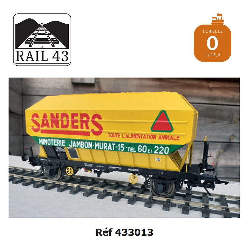 Wagon céréalier B. Richard Sanders boite d'essieux OCEM SNCF Ep III O Rail 43 433013 - Maketis