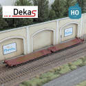 Wagon plat couplé type Laads 800B spécial transport de véhicules TWA EP VI HO Dekas DK-873106