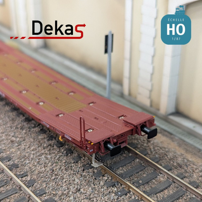Wagon plat couplé type Laads 800B spécial transport de véhicules TWA EP VI HO Dekas DK-873106 - Maketis Wagon plat couplé type Laads 800B spécial transport de véhicules TWA EP VI HO Dekas DK-873106 - Maketis