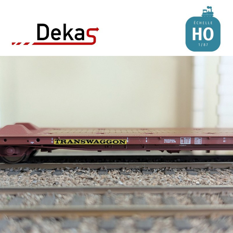 Wagon plat couplé type Laads 800B spécial transport de véhicules TWA EP VI HO Dekas DK-873106 - Maketis Wagon plat couplé type Laads 800B spécial transport de véhicules TWA EP VI HO Dekas DK-873106 - Maketis