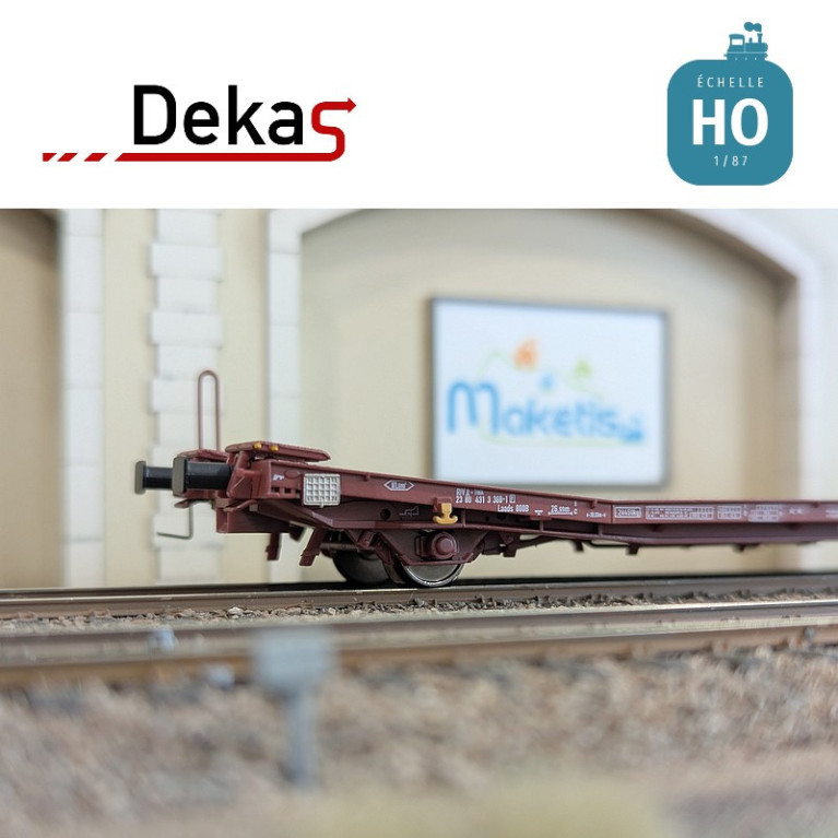 Wagon plat couplé type Laads 800B spécial transport de véhicules TWA EP VI HO Dekas DK-873106 - Maketis Wagon plat couplé type Laads 800B spécial transport de véhicules TWA EP VI HO Dekas DK-873106 - Maketis