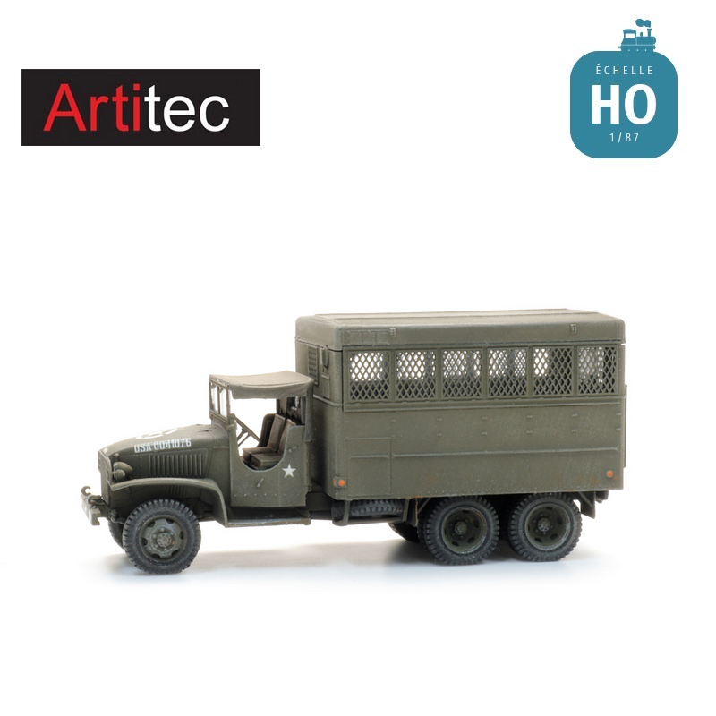 Camion militaire US CCKW-353 fourgon atelier WWII HO Artitec 6870733 - Maketis