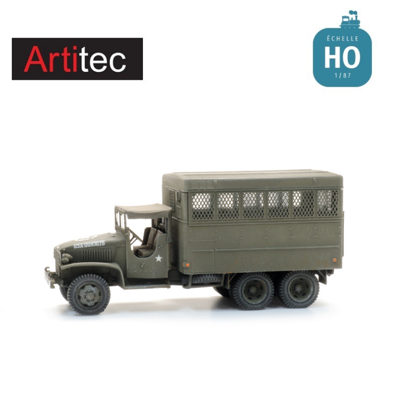 Camion militaire US CCKW-353 fourgon atelier WWII HO Artitec 6870733 - Maketis