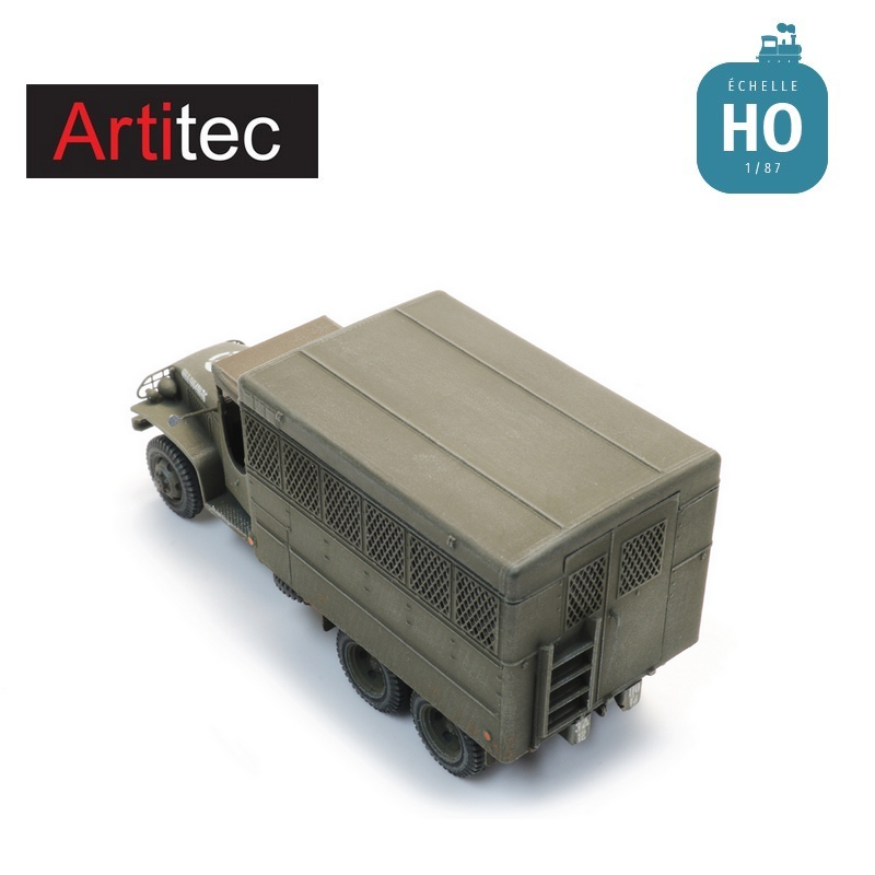 Camion militaire US CCKW-353 fourgon atelier WWII HO Artitec 6870733 - Maketis