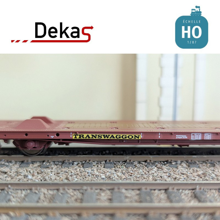 Wagon plat couplé type Laads 800B spécial transport de véhicules TWA EP VI HO Dekas DK-873103 - Maketis Wagon plat couplé type Laads 800B spécial transport de véhicules TWA EP VI HO Dekas DK-873103 - Maketis
