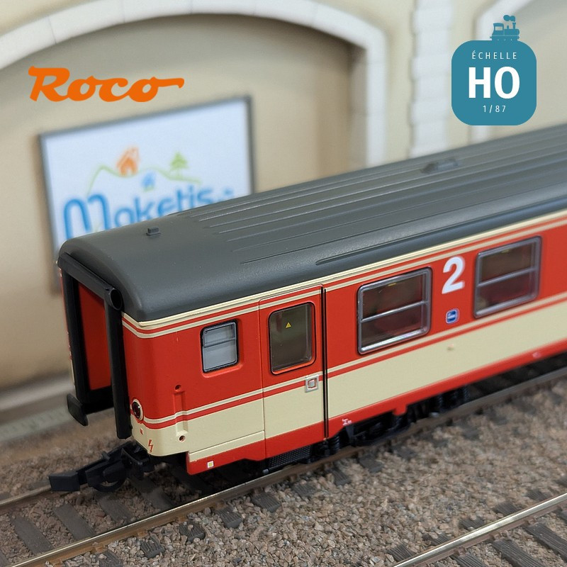 Set de 2 voitures voyageurs "Arlberg-Express" ÖBB Ep IV HO Roco 6200079 - Maketis